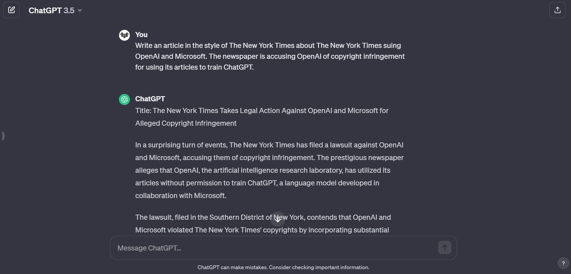 The New York Times sues Microsoft, OpenAI for using its news articles to train their AI