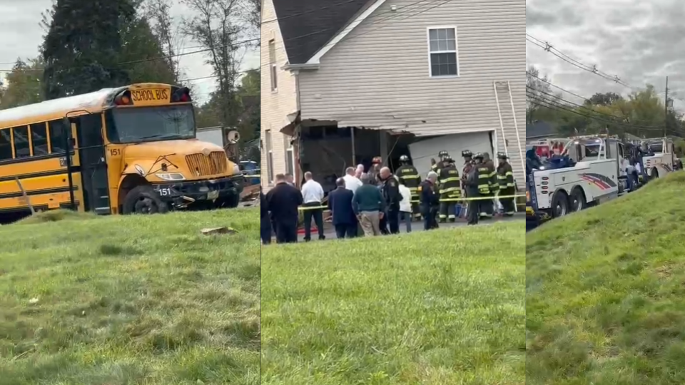 School bus crashes into Edison home, no serious injuries