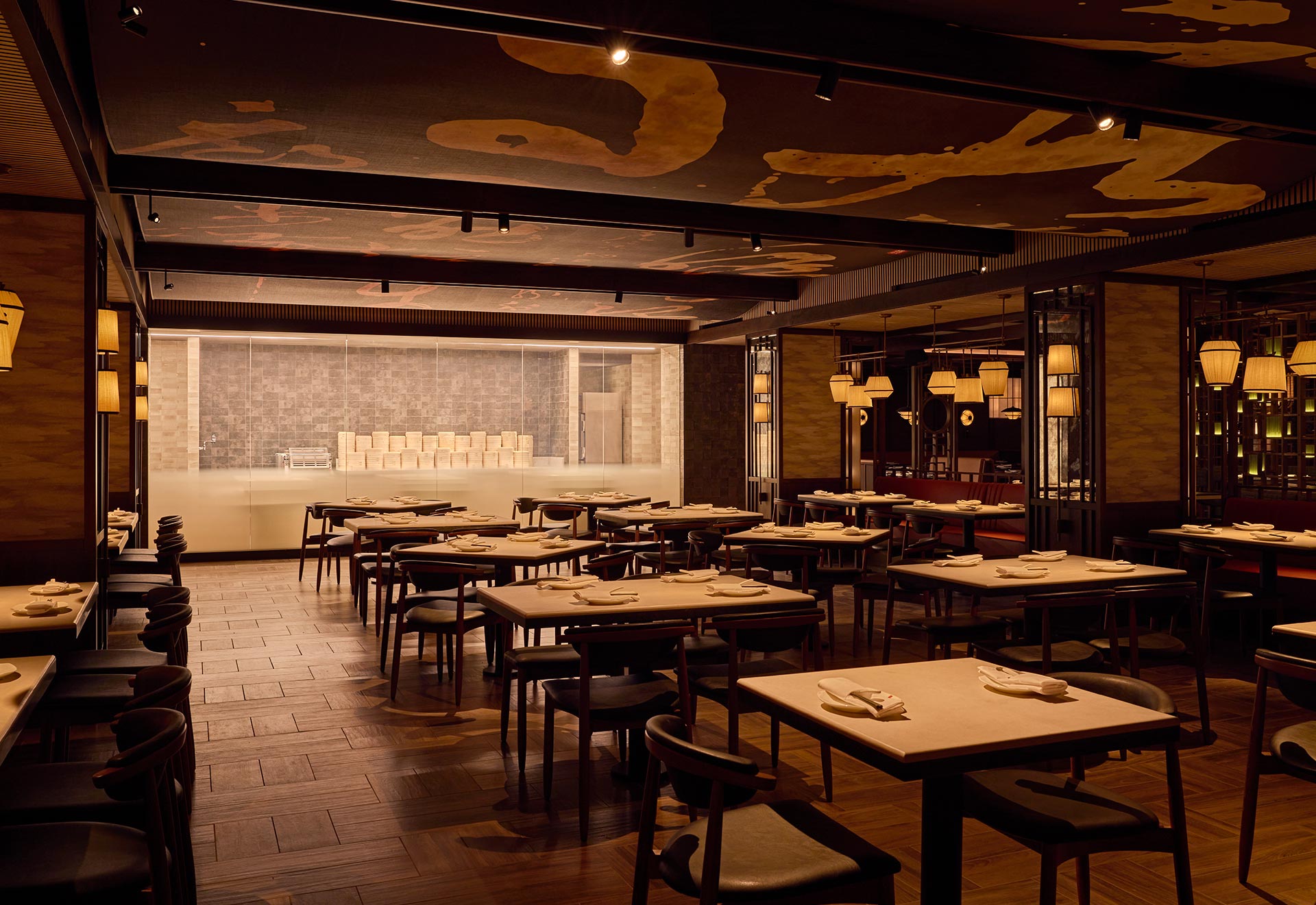 The main dining room of Din Tai Fung’s restaurant in New York City. MICHELIN GUIDE/Jason Varney